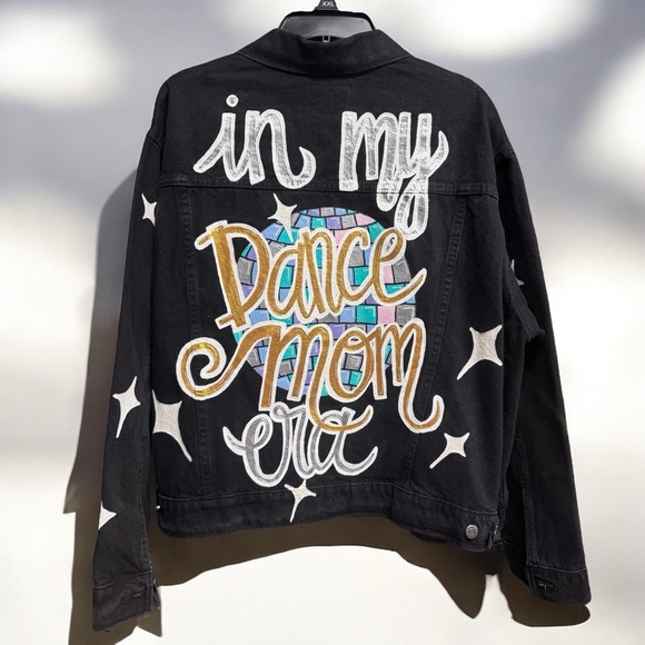 Hand Painted Jean Jacket: “In My Dance Mom Era” - Ladies XXL Denim, Dance Team - Picture 13 of 13